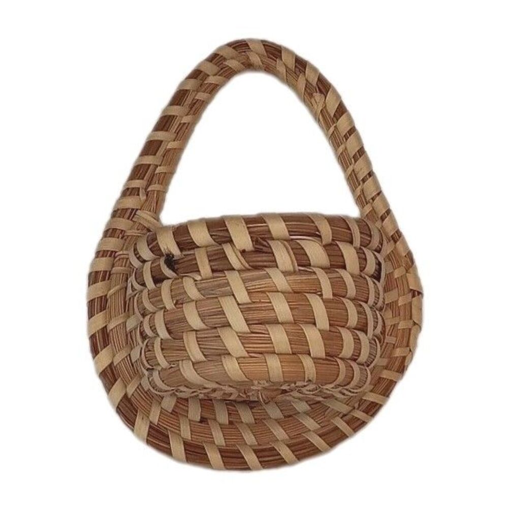 VTG Sweetgrass Hanging Wall Pocket Basket - Mount Pleasant South Carolina Gullah